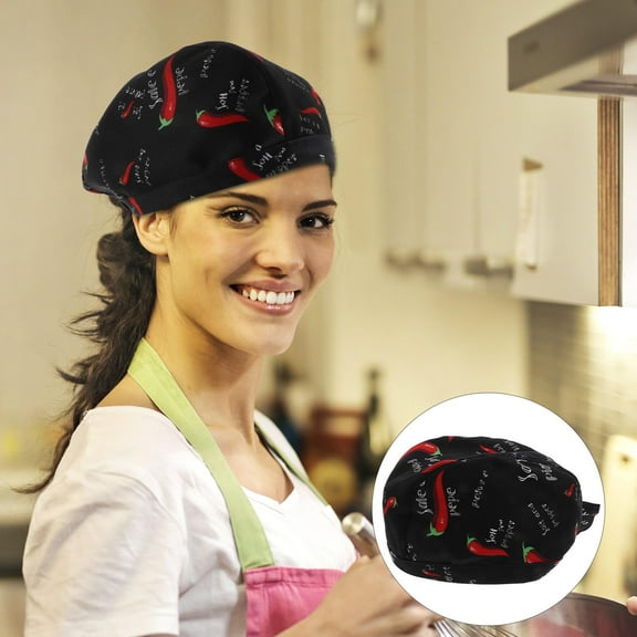 ORDDIART 1Pack Chefs Hat Women Assorted Dustproof Sweat Absorbent Comfortable for Professional Use