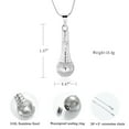 thumbnail image 2 of Cremation Jewelry Microphone Urn Pendant Necklace with Note Stainless Steel Headphone Keepsake Memorial Ash Jewelry(Silver), 2 of 7