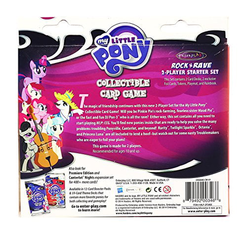 My Little Pony Collectable Card Game Rock N Rave 2 Player Starter Theme Set for sale online 