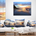 thumbnail image 3 of Designart Exotic Seashore Sunrise Australia - Seascape Throw Pillow - 18x18, 3 of 4