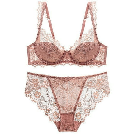 IFNND Bras for Women Thin Sponge Transparent Bra With Large Chest And Small Lace Women s SexyGather And Lift For Breathability Lingerie Bra Set Women Cotton Ultra Soft Cup