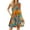 Blue Orange Leaf, variant on Fantaslook Pleated Tank Dresses for Women Fashion Summer Sleeveless Sundress Casual Beach Dress with Pockets
