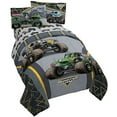 thumbnail image 1 of Monster Jam Ensemble de Lit Complet 5 Pcs - Comprend une Couette Réversible et un Ensemble de Draps - Literie avec Grave Digger, Max-D, Megalodon - Microfibre Super Douce - (Produit Officiel Monster Jam), 1 of 5