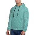 thumbnail image 3 of Naloa Teal Green Glitter Men's Casual Hooded Collar Drawstring Hoodies Pullover Sweatshirts Casual Long Sleeve Shirts-3X-Large, 3 of 7