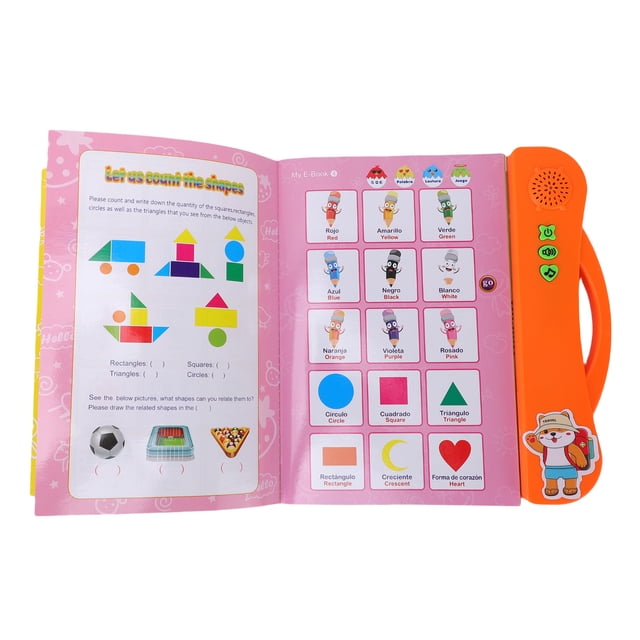 Libro Parlante De Aprendizaje De Inglés Y Español Con Sonido, Juguete Electrónico Educativo Interactivo Bilingüe Para Niños
