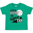 thumbnail image 3 of Inktastic Little Sister and Biggest Baseball Fan Girls Toddler T-Shirt, 3 of 5