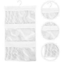 1Pc Hanging Mesh Bath Shower Organizer Bag with 6 Pockets (White)