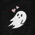 thumbnail image 2 of Dalix Heartly Ghost Embroidered Cropped Flowy Soft Cotton Short Sleeve T Shirt Womens in Black 2XL XX-Large, 2 of 5