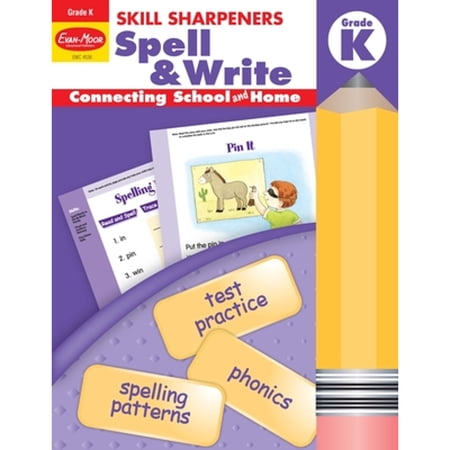 Pre-Owned Skill Sharpeners: Spell & Write, Kindergarten Workbook (Paperback) 1596730447 9781596730441