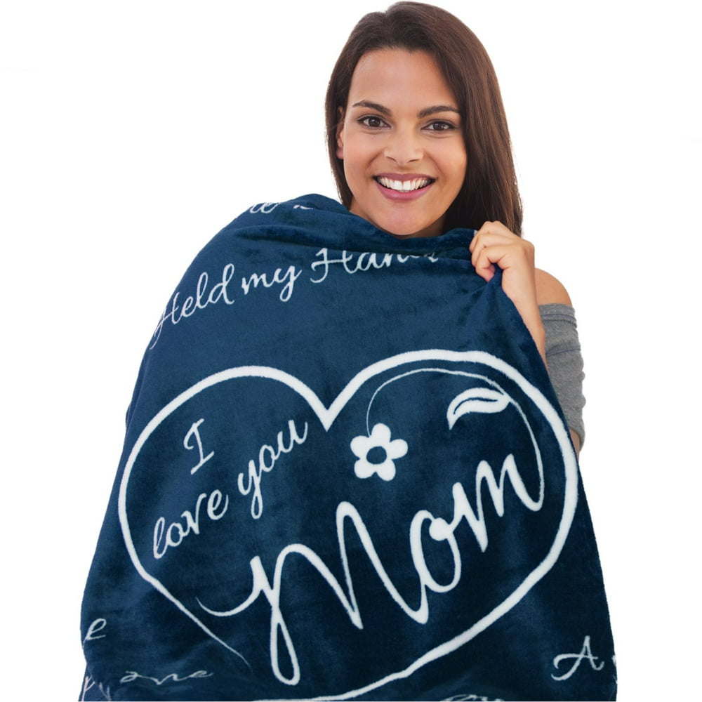 I Love You Mom Blanket Gifts for Mom Super Soft Fleece Throw Mom