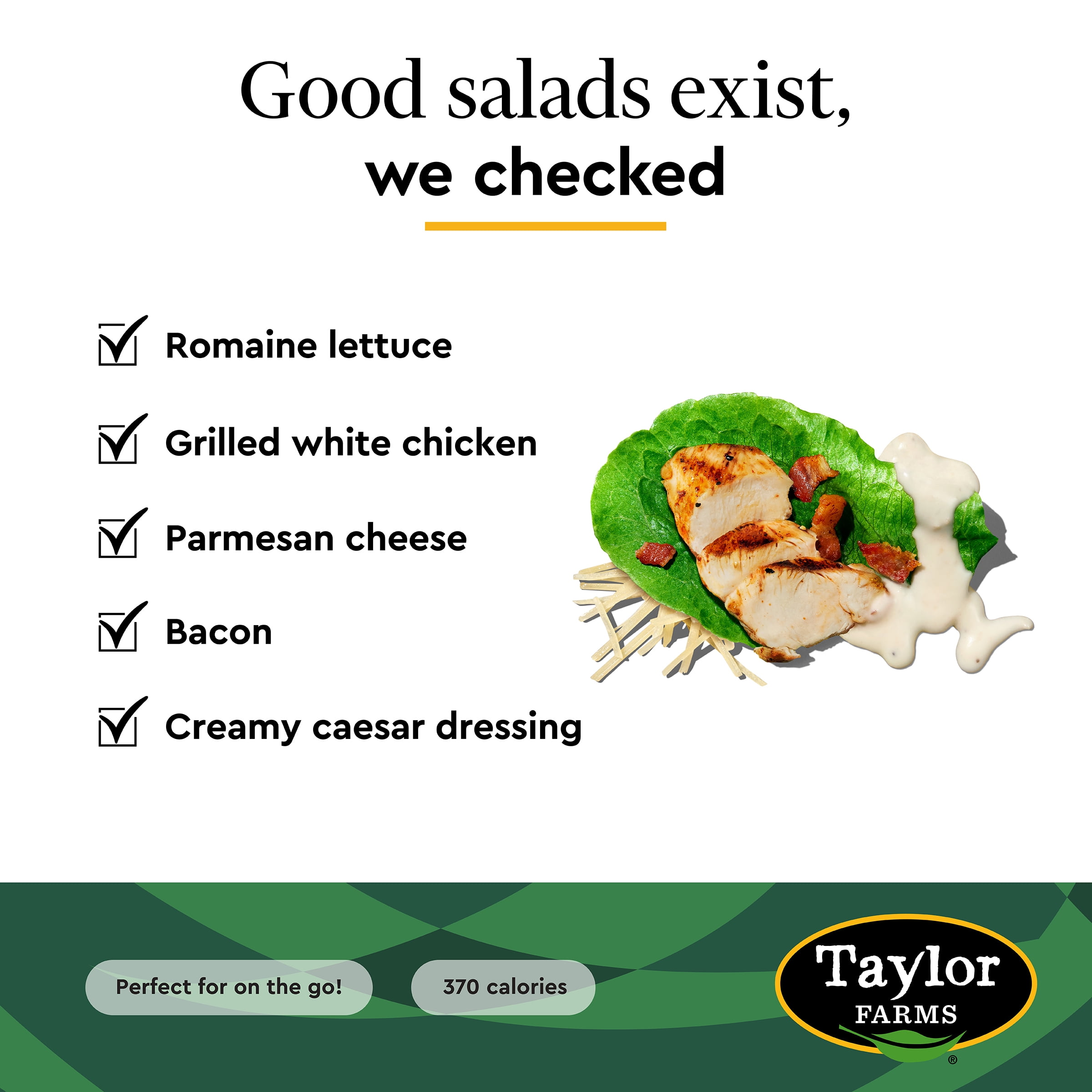 Taylor Farms Caesar Salad with Bacon and Chicken, 5.75 oz (Fresh)