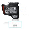 thumbnail image 3 of Spec-D Tuning Black Housing Headlights Compatible with 2009-2014 Ford F150 F-150 Truck L+R Pair Head Lights Lamps Assembly, 3 of 6