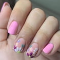 thumbnail image 4 of Uñas postizas cuadradas de color azul marino, uñas postizas adhesivas brillantes con diseños, uñas postizas acrílicas para mujeres, 4 of 4