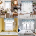 thumbnail image 5 of Farmhouse Valance Curtain Watercolor Blue Eucalyptus Leaves Rustic Botanical Window Valances Rod Pocket Short Curtains Window Treatments for Kitchen Bedroom Bathroom Laundry 56" x 16", 5 of 9