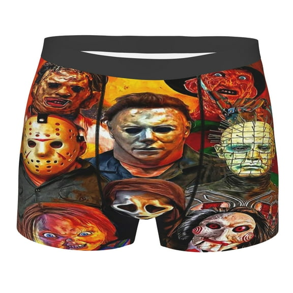 Freddy Krueger Horror Men's Boxer Briefs Breathable Underwear Stretch Pantie Sport Trunk Short Underpants