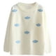 thumbnail image 1 of Suéter de punto suelto para mujer Lindo suéter de nube (blanco) ZefeiWu 1327533580250, 1 of 1
