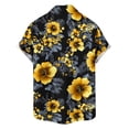 thumbnail image 6 of oelaio Men's Hawaiian Printed Short Sleeve Shirts Tropical Floral Button Down Aloha Holiday Shirt Vacation Casual Beach Clothing Multicolor L, 6 of 7