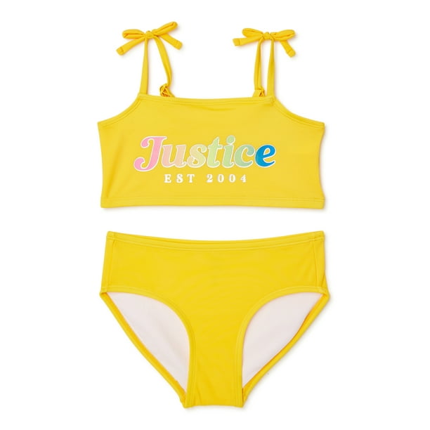 Justice Justice Girls Two Piece Bikini Signature Swimsuit Sizes 6 18 And 16p 22p Walmart Com Walmart Com