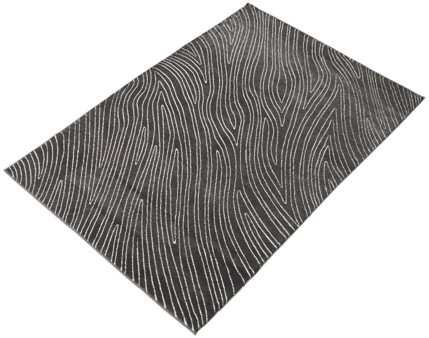 ECARPET Modern Area Rug for Dining Room, Living Room, Bedroom or Den Vector Grey
