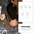 25pcs Blank Keyrings Photo Insert Keychain Picture Frame Photo Frame