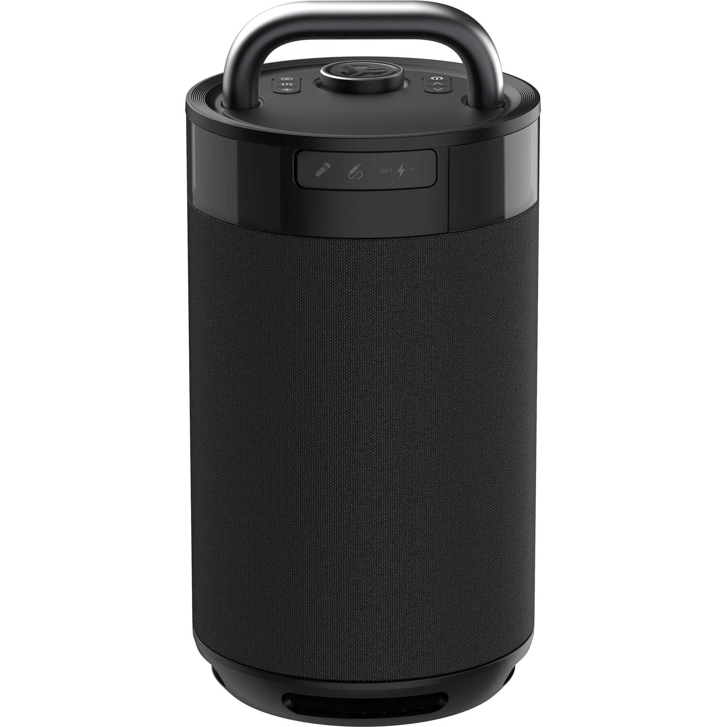 Restored JLab Epic Party Portable Bluetooth Speaker, 100W, Built-in RGB Lights, Splashproof, Black (Refurbished)