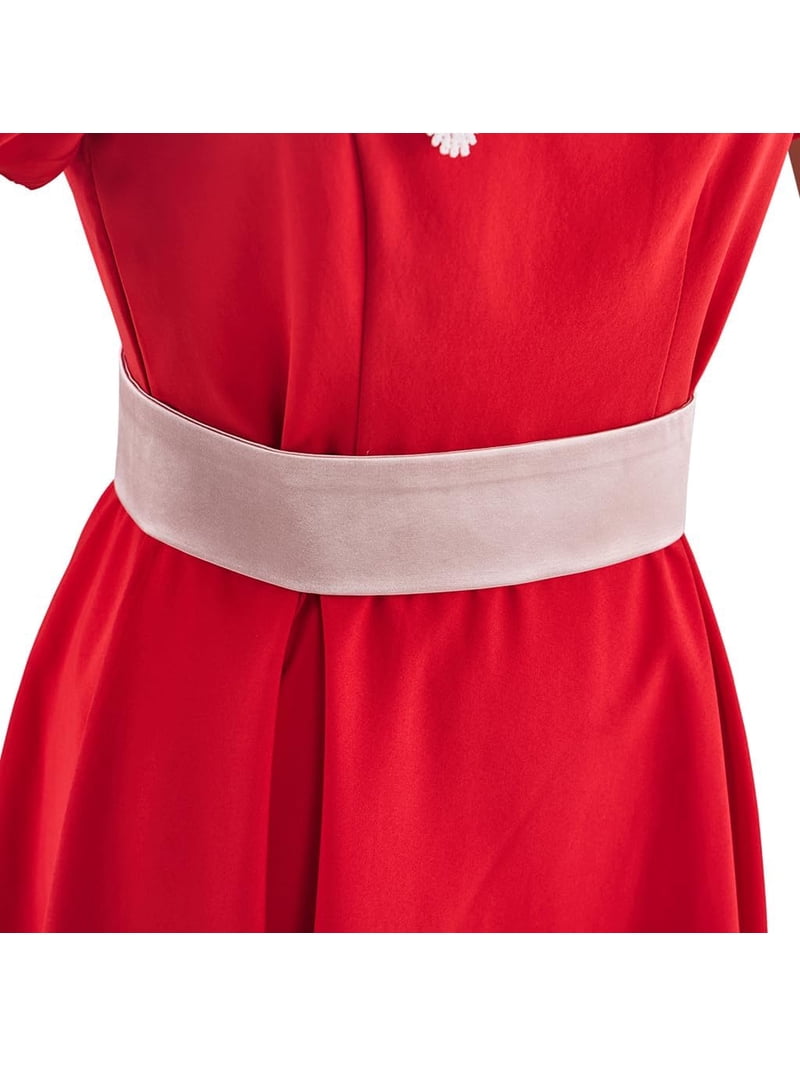 strapless open back dress Annie Red Dress with Bow for American Girl Doll