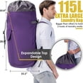 thumbnail image 3 of Mochila de lavandería Ãzhido College extra grande, color morado, 115 L, 3 of 6