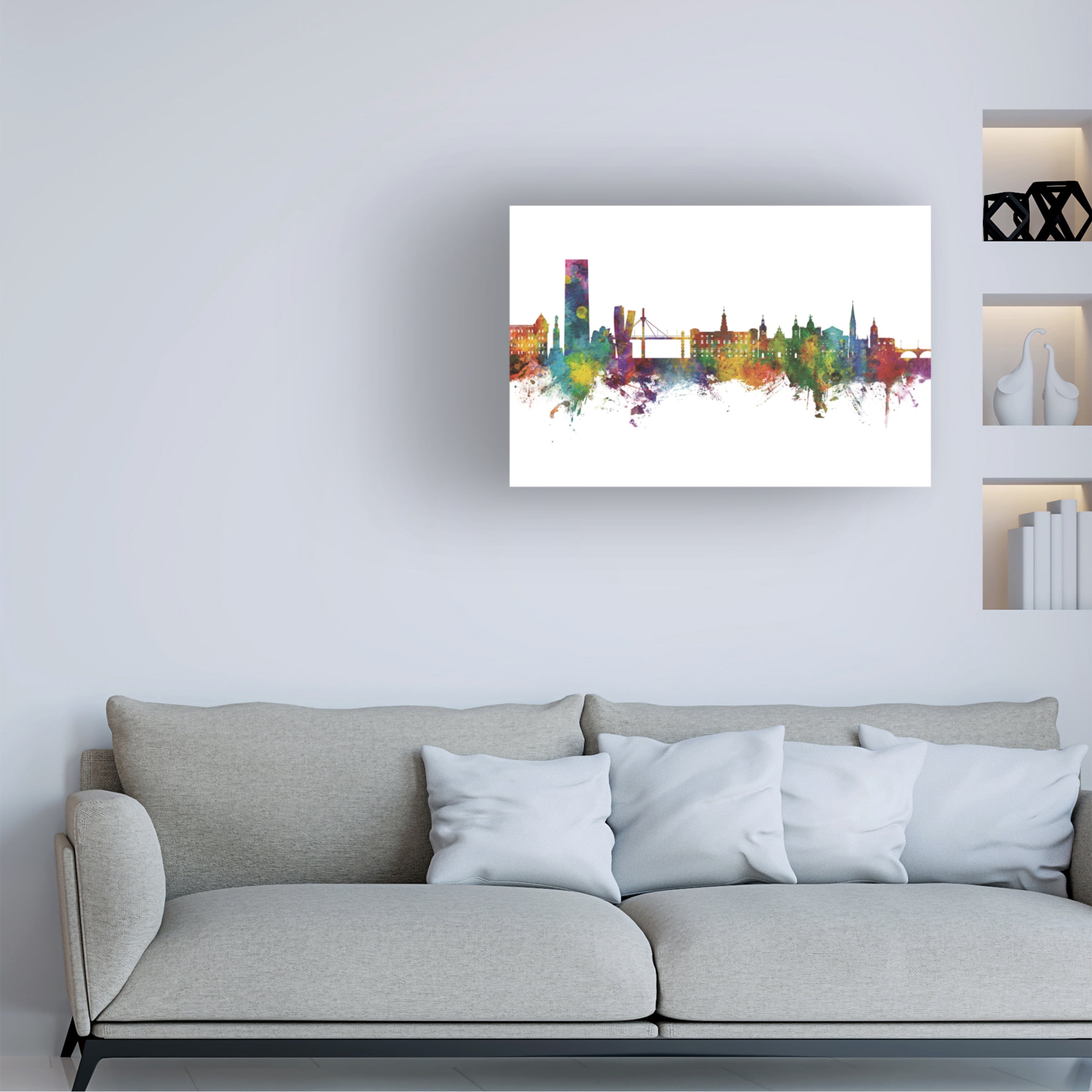 Michael Tompsett 'Bilbao Spain Skyline' Canvas Art