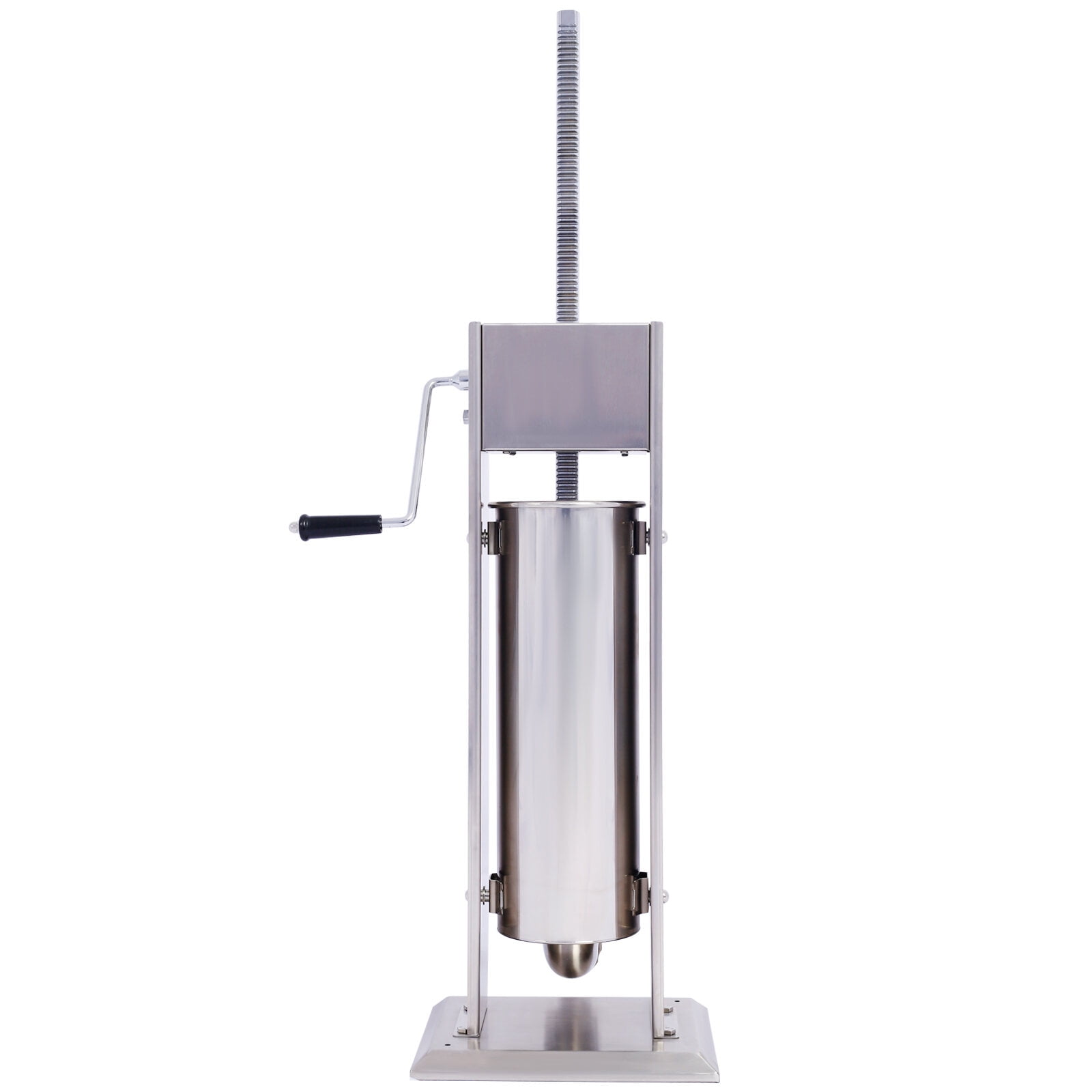 , Stainless Steel Commercial Sausage Stuffer,Dual Speed Vertical Sausage Maker 11LB/5L, Meat Filler with 4 Stuffing, Silver ,Stainless Steel ,