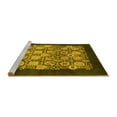thumbnail image 2 of Ahgly Company Machine Washable Indoor Rectangle Oriental Yellow Industrial Area Rugs, 2' x 4', 2 of 4