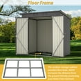 thumbnail image 3 of 6X4 FT Outdoor Tool Storage Shed with Lockable Doors, All Weather Waterproof Metal Sheds, Garden Shed for Backyard Patio, Lawn, 3 of 8