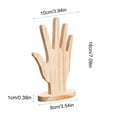 thumbnail image 3 of Wooden Ring Holder Stand Hand Shape Jewelry Organizer Display 7.08In, Crafts Storage Rack for Rings Accessories Vanity Dresser Desktop Retail Showcase Home Decor Photography Props Gift Giving, 3 of 6