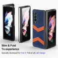 thumbnail image 3 of TECH CIRCLE for Samsung Galaxy Z Fold 4 7.6" 2022 Folding Case, Premium PU Leather with Wireless Charging Heavy Duty Full Body Protective Case for Samsung Z Fold 4 Ladies & Women & Men, Blue, 3 of 10
