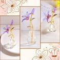 thumbnail image 4 of Crystal Tiger Lily Flowers with Crystal Vase Metal Stem Purple Lily Flower Collectible Gifts for Women, Glass Lilium Flower Artificial Floral Figurines for Home Wedding Party Decor, 4 of 13