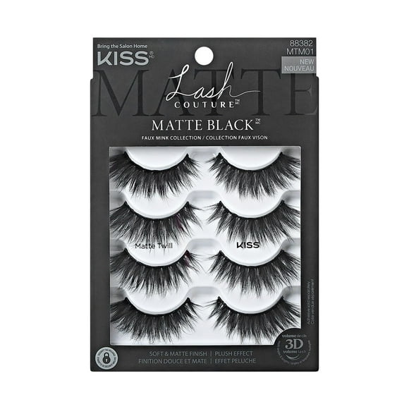 KISS Lash Couture Faux Mink Collection - Matte Twill - 4 Pairs