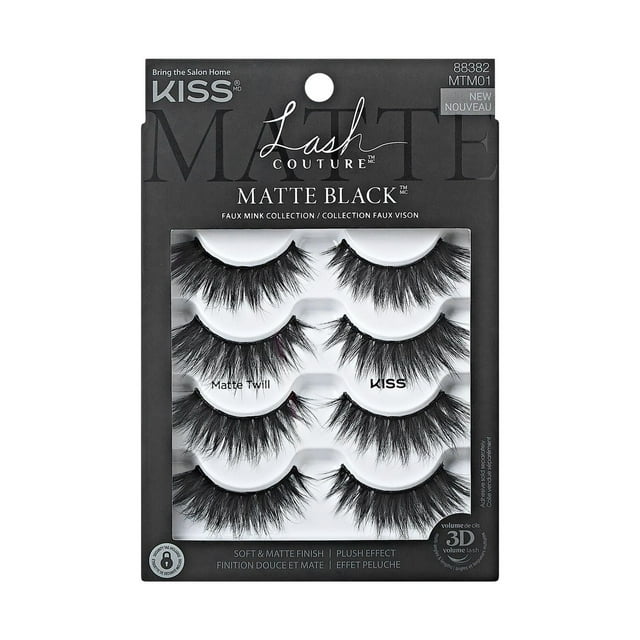 KISS Lash Couture Faux Mink Collection - Matte Twill - 4 Pairs