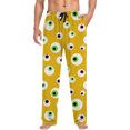 thumbnail image 5 of SJLDQY Mens Halloween Pajamas Pants Wide Leg Pjs Trousers for Men Hallowmas Pumpkin Ghost Elastic Waist Homewear Loungewear With Pocket, 5 of 6