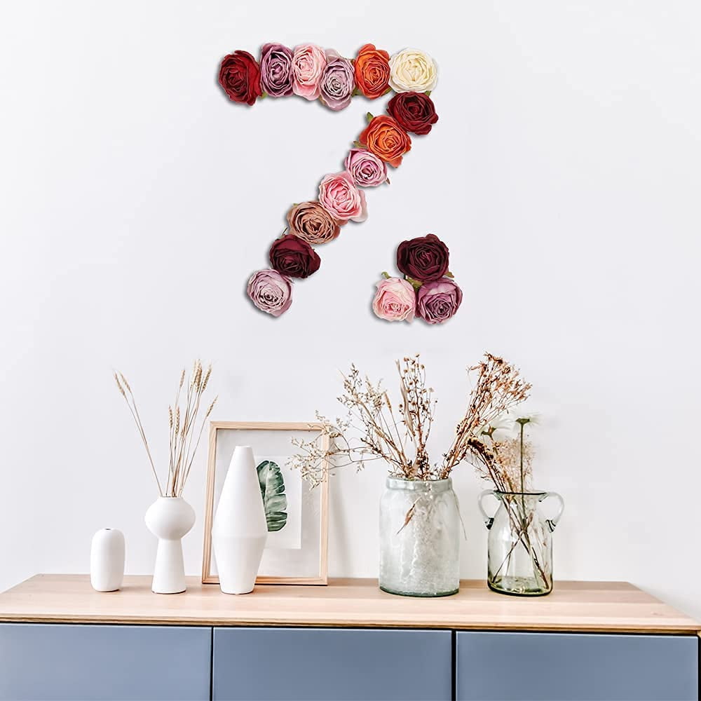 Roses Heads Dried Silk Flowers Fake Roses Heads for Floral Arrangements Roses Artificial Flowers for Silk Bouquet Bulk Wedding Flowers in Purple Bulk Silk Roses (Light Pink Purple Mixed)