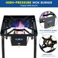 thumbnail image 5 of ARC Approval Heavy Duty Stainless Steel Large Cazo, Sandwich Bottom, Acero Inoxidable,Cazo para Carnitas de Cobre，220,000 BTU Propane Burner for Outdoor Cooking，w/Height Adjustable Legs (41QT), 5 of 6