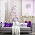 thumbnail image 6 of Purple Christmas Throw Pillow Covers 16x16 Set of 4 Christmas Decoration Trees Deer Snowman Merry Christmas Decorative Holiday Farmhouse Pillow Covers for Holiday Christmas Decoration, 6 of 6