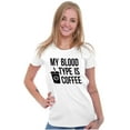 thumbnail image 3 of My Blood Type Coffee Caffeine Addict Womens Fitted Plus Size Graphic Tee Brisco Brands 2X, 3 of 5