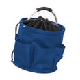 thumbnail image 1 of Cesta plegable con asa, bolsa para herramientas de jardín, cesta organizadora para picnic con cordón para jardinería, senderismo, parques temáticos y Azul oscuro, 1 of 8