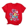 thumbnail image 4 of Shadoumai Womens Valentines T-Shirt Print Graphic Tees Cute Love Heart Shirts Casual Short Sleeve, 4 of 6