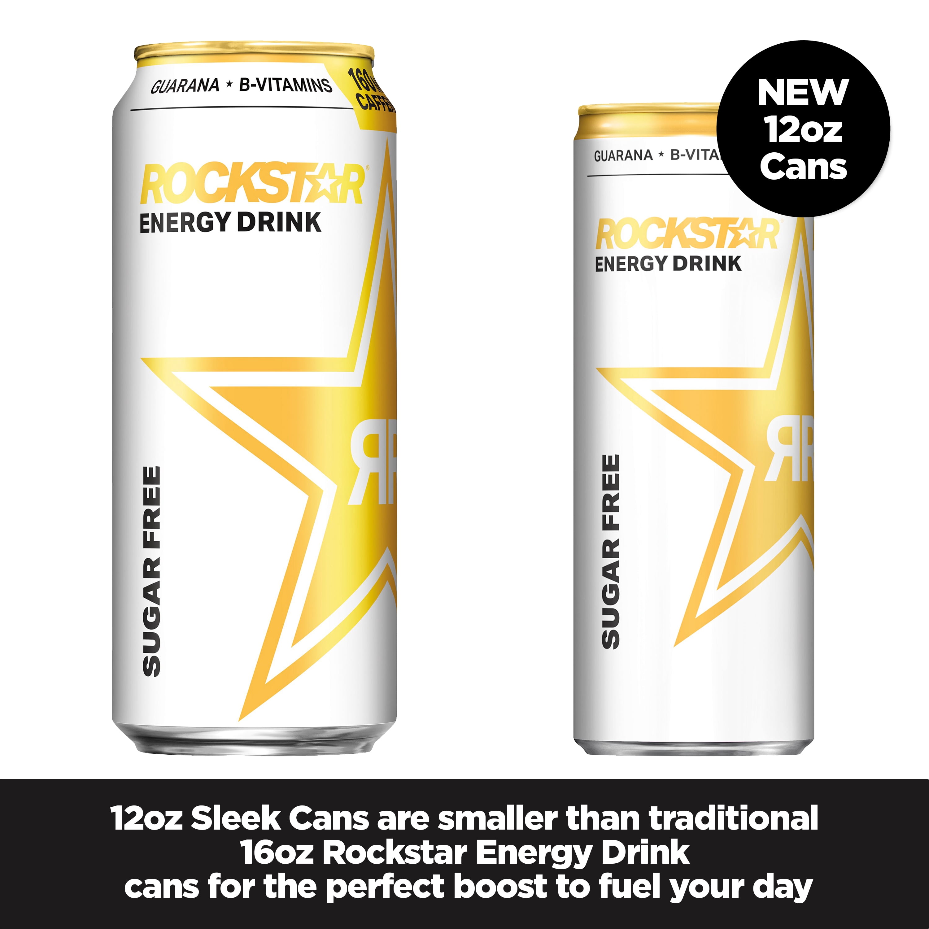 Rockstar Sugar Free Energy Drink 12oz 8pk Sleek Can