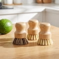 thumbnail image 1 of 3 Paquete de Cepillos para Lavar Platos con Mango de Bambú y Fibra de Sisal, Herramientas de Limpieza de Cocina de Fibra Natural No Rayables para Ollas, Sartenes y Platos, 1 of 8
