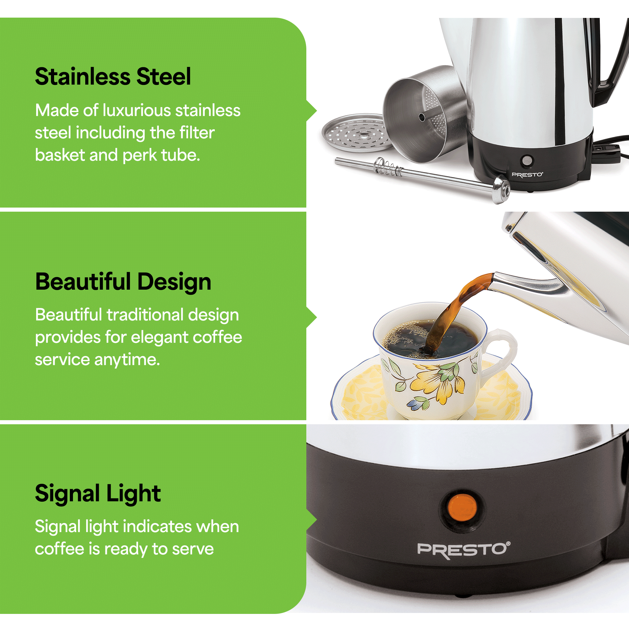 Presto 12-Cup 72 oz. Stainless Steel Coffee Maker photo 5