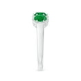 thumbnail image 3 of ANGARA Natural Aeon Art Deco Three Stone 1.35 ct Emerald Hexagonal Engagement Ring in 14K White Gold for Women (Size-5mm) | May Birthstone, Anniversary, Jewelry Gift for Women | Natural Emerald Ring, 3 of 10