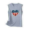 thumbnail image 3 of 4th of July Tank Tops For Women Summer American Flag Graphic Patriotic Sexy Crop Tops Crewneck Sleeveless Vest Shirt, 3 of 6