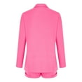 thumbnail image 5 of XFLWAM Cute Short Suit Sets Women 2 Piece Outfits Matching Sets Button Down Long Sleeve Blazer Jacket Business Casual Outfits Hot Pink M, 5 of 8