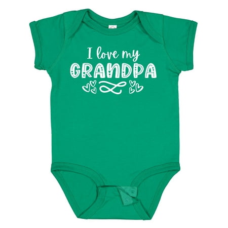 

Inktastic I Love My Grandpa with Hearts Gift Baby Boy or Baby Girl Bodysuit